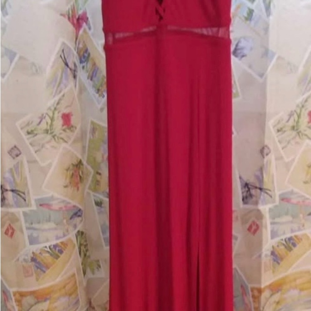 Gorgeous elegant long red dress with lots of exquisite detail. Worn once. Sz 1/2
